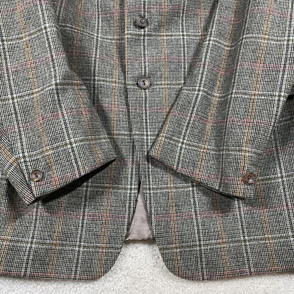 Lambourne Wool Sport Coat Mens 42R Brown Gray Plaid Tweed Blazer Made England - Picture 2 of 8